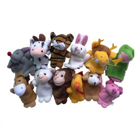12pcs Animal Finger Puppet Toys