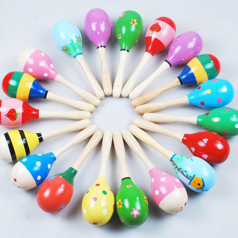 Mini Wooden  Percussion Sand Hammer Noise maker Toys