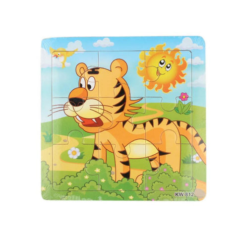 Cartoon Wooden Tiger Jigsaw Toys For Kids