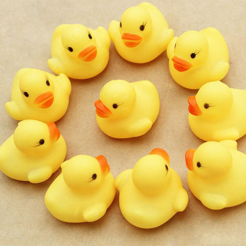 One Dozen (12) water floating squeaky cute Bath toys