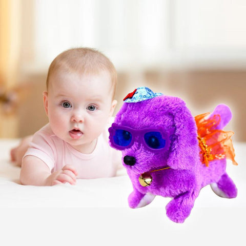 Robotic Cute Electronic Walking Pet Dog Toy With Music Light