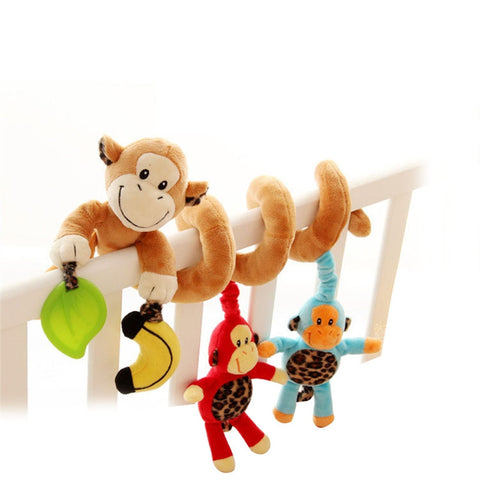 Cute Monkey Spiral Bed Stroller Toy
