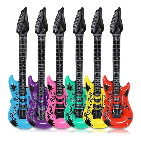 6pcs Guitar Foil Balloon Rock Instrument