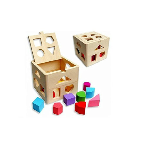 Set of Kids Wooden Building Block Toddler Toys