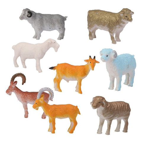 8pcs Animal   Farm  Plastic Sheep Toy