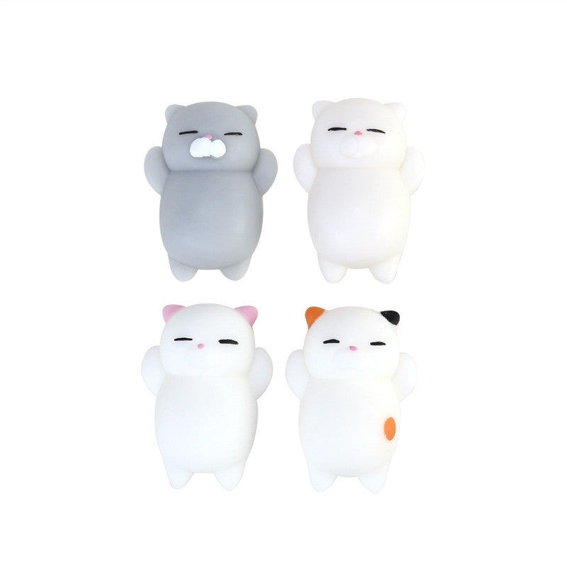 4Pcs Cartoon Kitty  Stress Relief Anti-depression Toy 4Pcs Cartoon Kitty  Stress Relief Anti-depression Toy