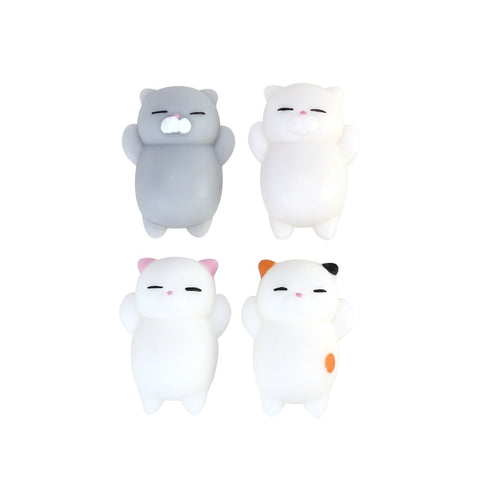 4Pcs Cartoon Kitty  Stress Relief Anti-depression Toy
