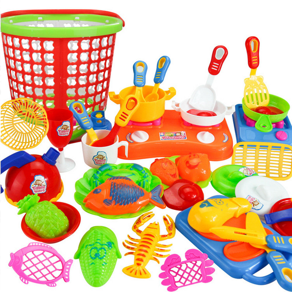 35pcs Utensils for Food Cooking Toy Kitchen Set