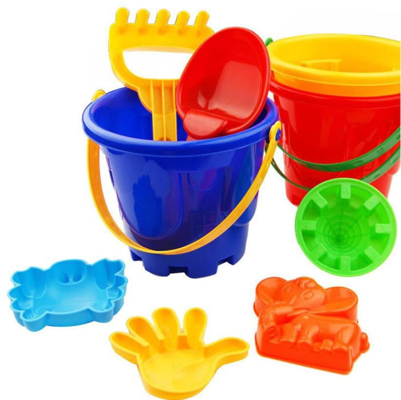 7Pcs Sand beach Castle Water Bucket  Tools for children