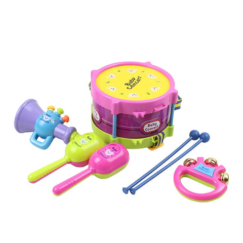5pcs Kids Baby Roll Drum Musical Instrument Toys