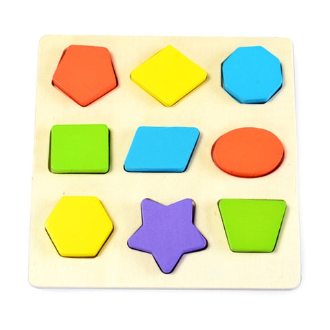 Wooden Preschool Intellectual  Educational Geometry Toys Set