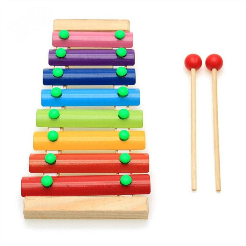 8 Tones Wooden Hand Knock Piano Musical Toy