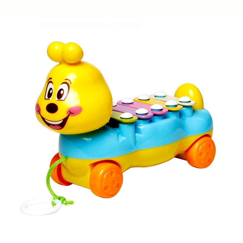 Cartoon Caterpillar Hand Knock Drawable Car Toy