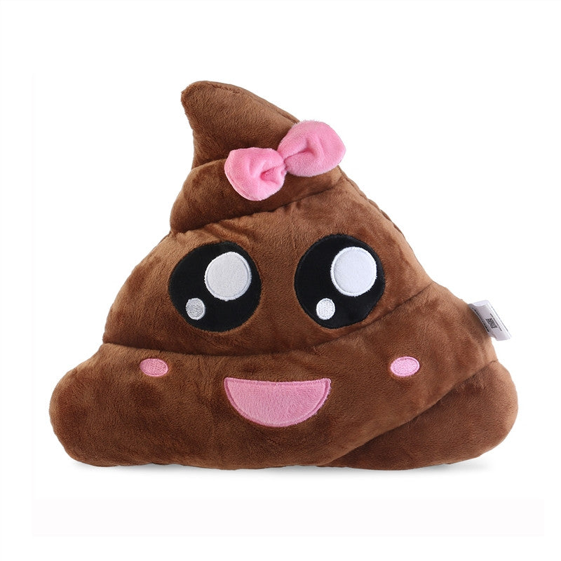 BESTOMZ Poo Shape Smiley Cushion Pillow