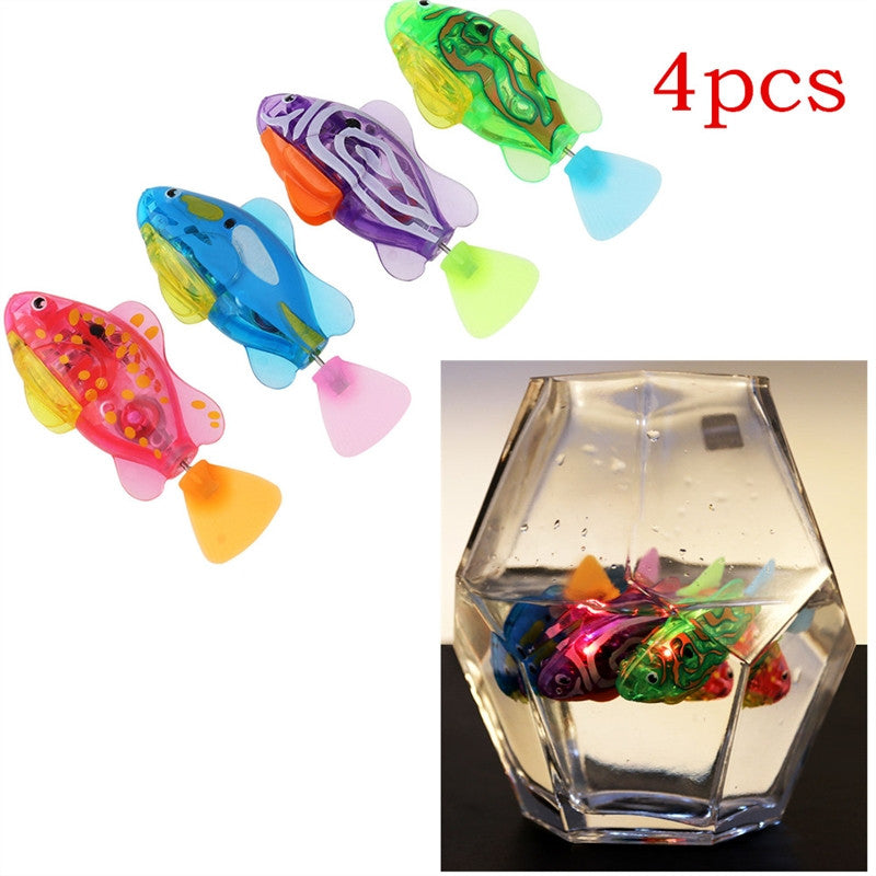 TOYMYTOY 4pcs Robot Swimming Fish Toy