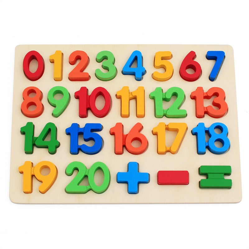 Colorful Wooden Math Arithmetic Number Puzzles For Toddlers