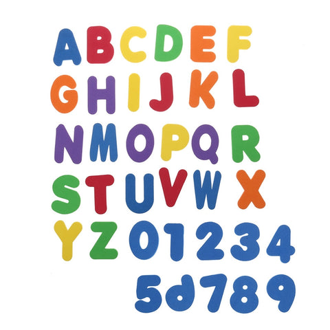 Non Toxic 36 Piece Foam Letters and Numbers for Kindergarten Babies