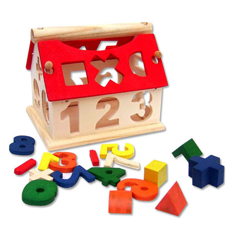 Numbers & Arithmetic Signs Wooden Building Blocks for Kids