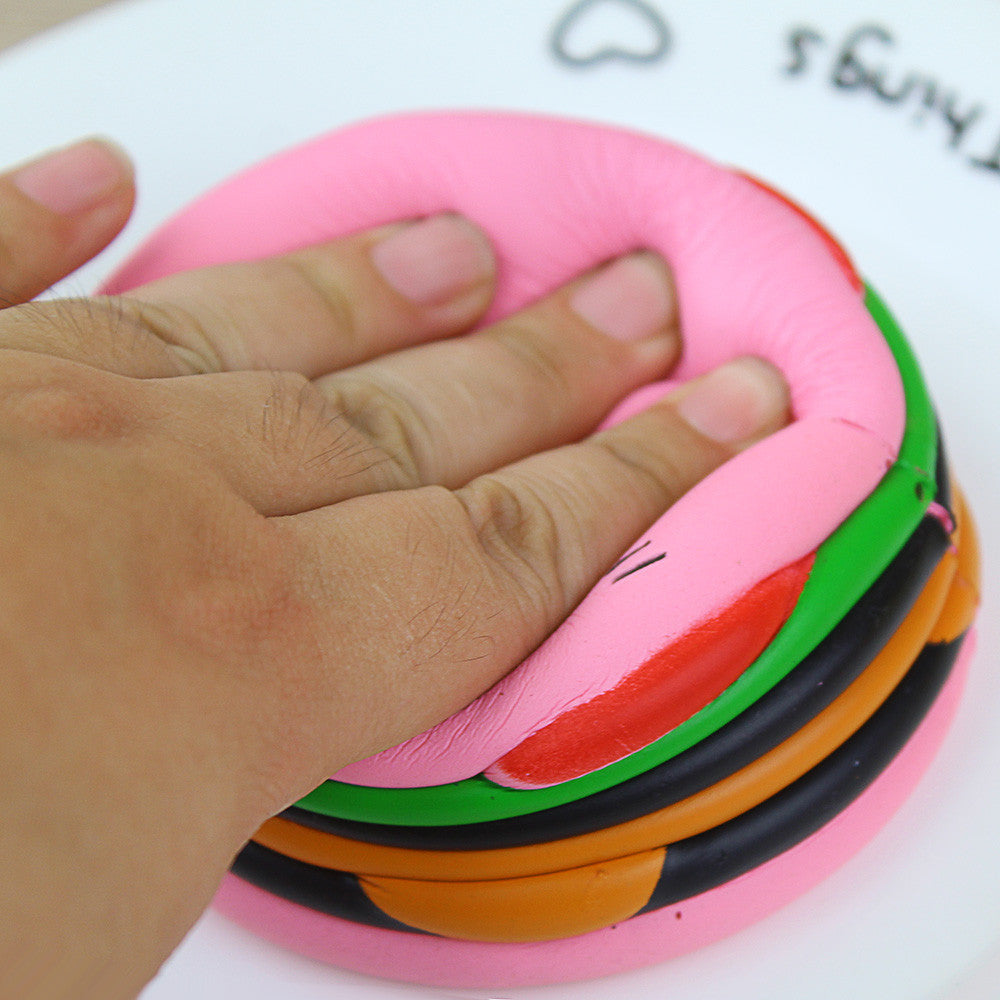 Jumbo Soft Cartoon Cat Hamburger Toy