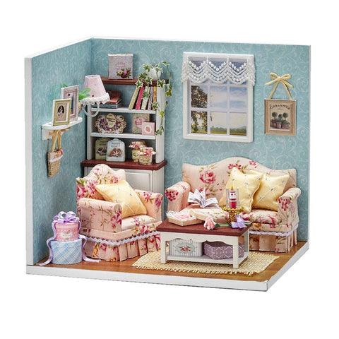 DIY Wooden Dolls house Miniature Kit for  Kids