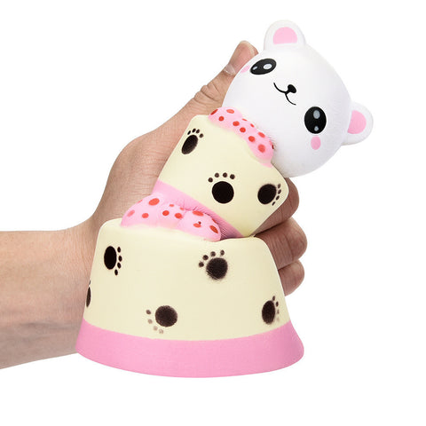 Bear Cake Squishy Squeeze Toy