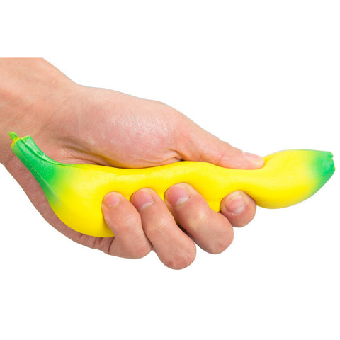 Squishy Banana Wrist Hand Pad Kids Toy