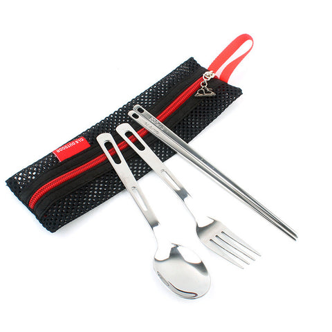 3PCS Portable Stainless Steel Tableware Cutlery Set