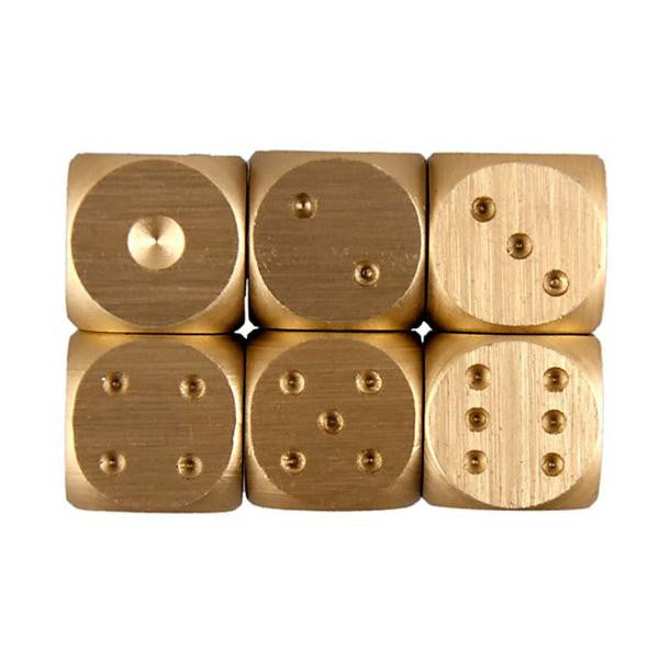 Aluminum Alloy Metal Gold Dice