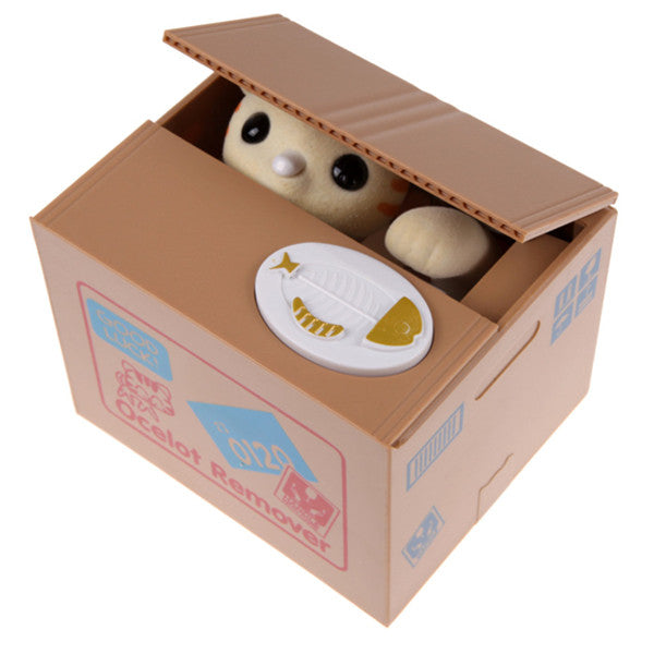 Coin Stealing Cat Piggy Bank